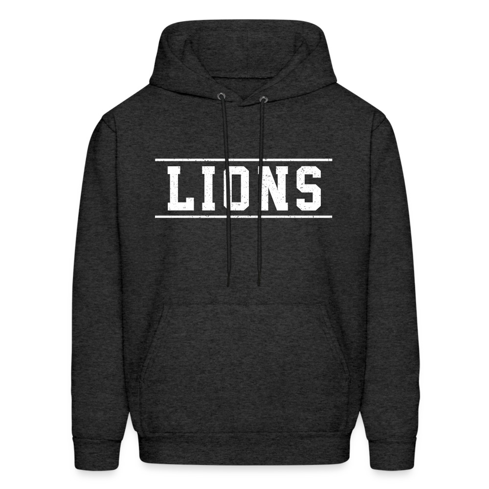 Lions Men's Hoodie - charcoal grey