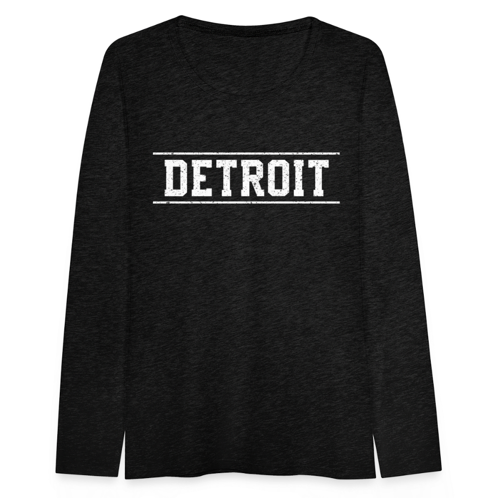 Detroit Women's Premium Long Sleeve T-Shirt - charcoal grey