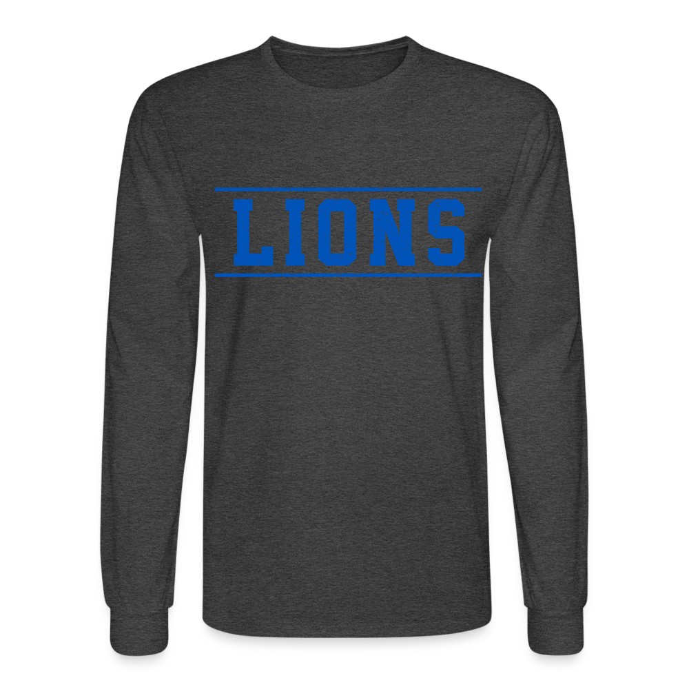 Lions Men's Long Sleeve T-Shirt - heather black