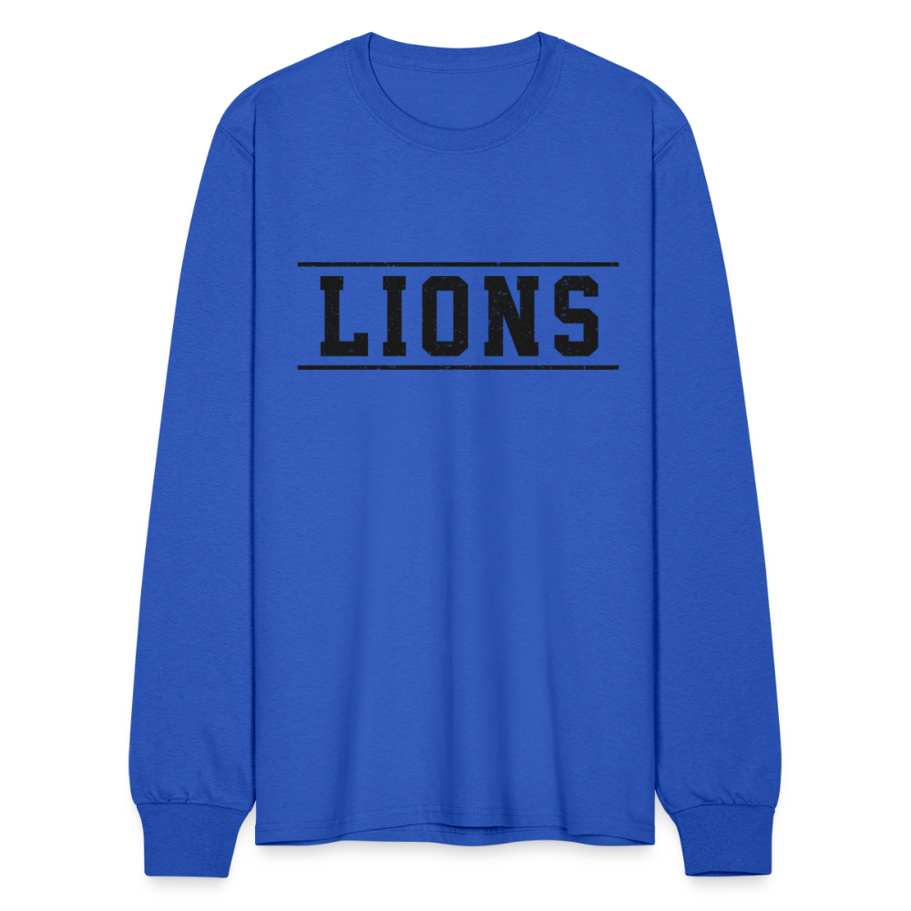 Lions Men's Long Sleeve T-Shirt - royal blue