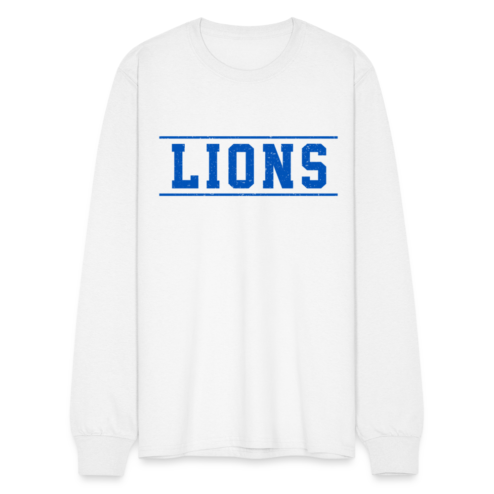 Lions Men's Long Sleeve T-Shirt - white