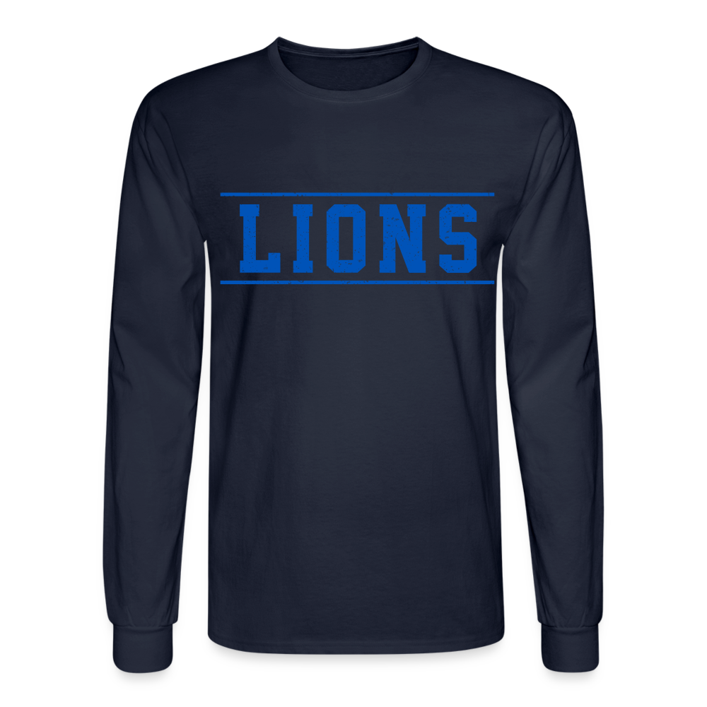 Lions Men's Long Sleeve T-Shirt - navy