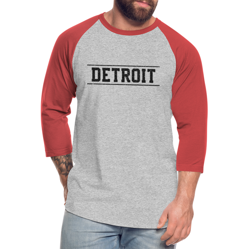 Detroit Baseball T-Shirt - heather gray/red