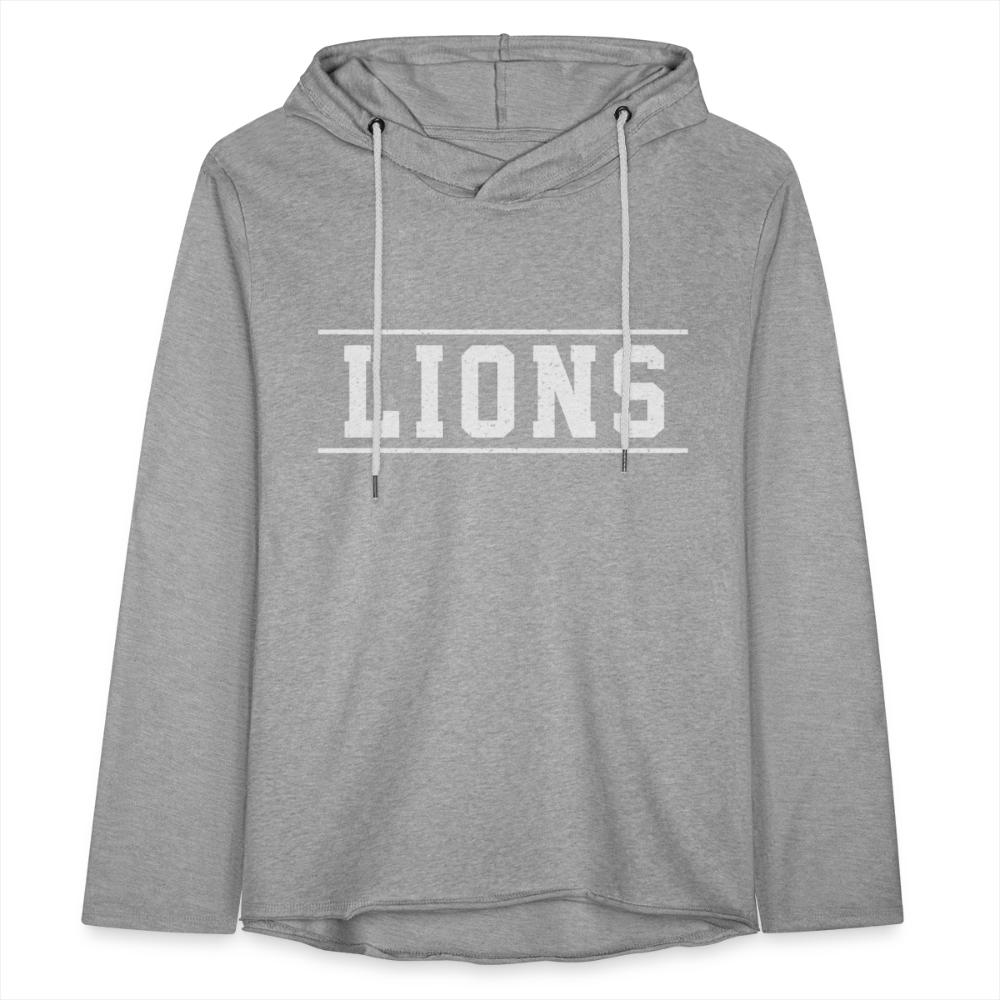 Lions Unisex Lightweight Terry Hoodie - heather gray