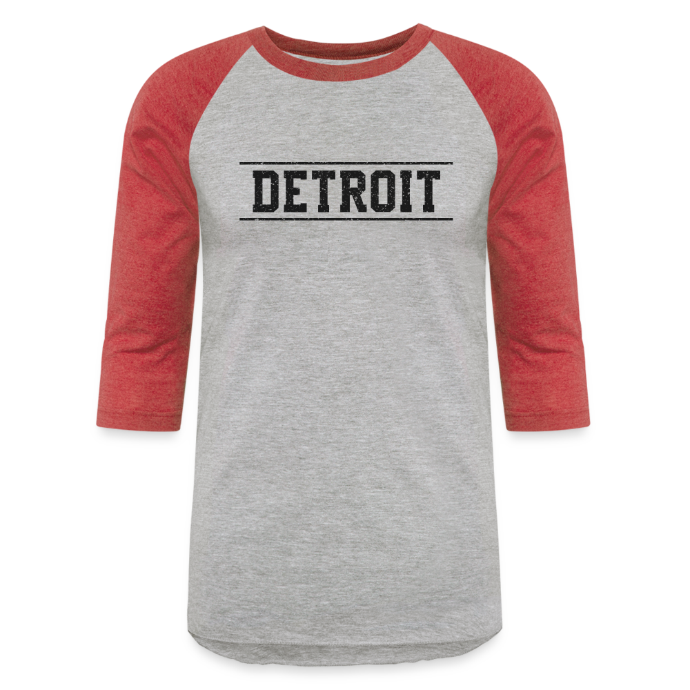 Detroit Baseball T-Shirt - heather gray/red