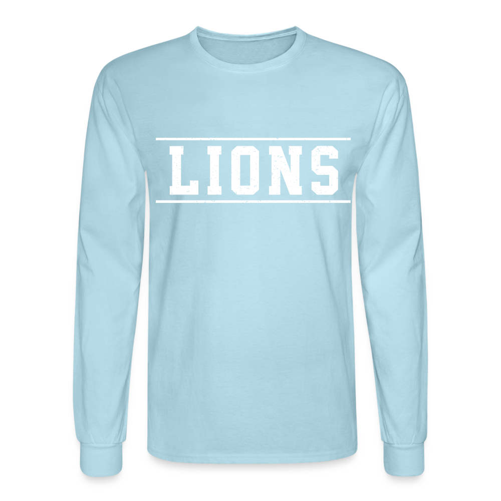 Lions Men's Long Sleeve T-Shirt - powder blue