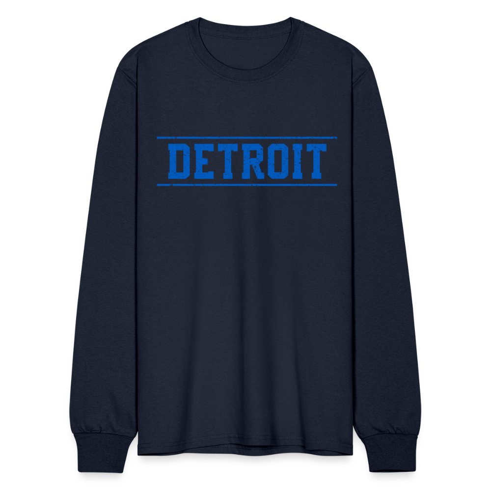 Detroit Men's Long Sleeve T-Shirt - navy