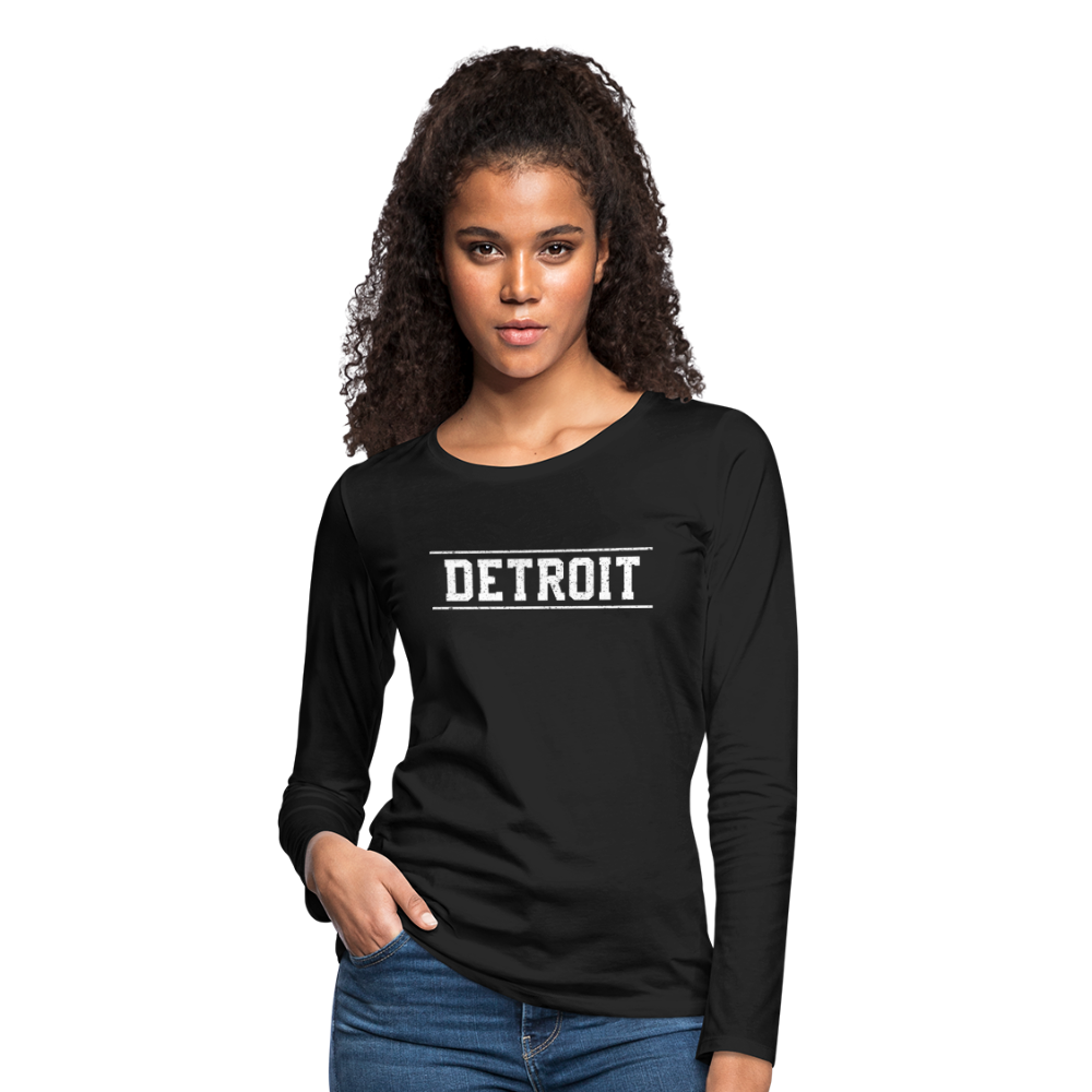 Detroit Women's Premium Long Sleeve T-Shirt - black