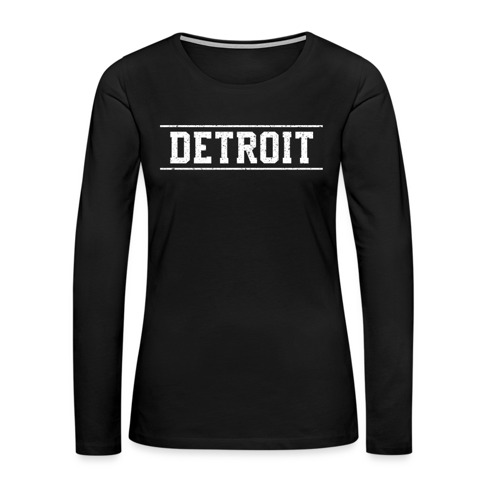 Detroit Women's Premium Long Sleeve T-Shirt - black