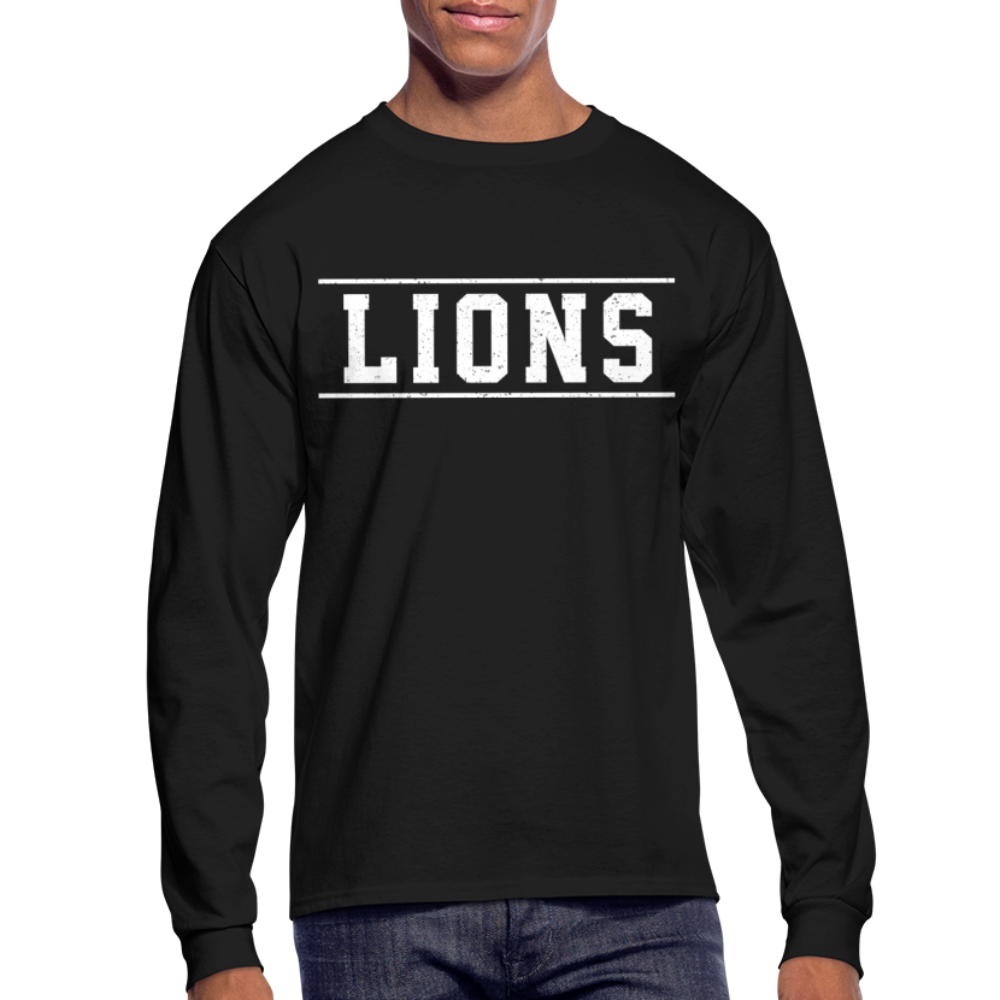 Lions Men's Long Sleeve T-Shirt - black