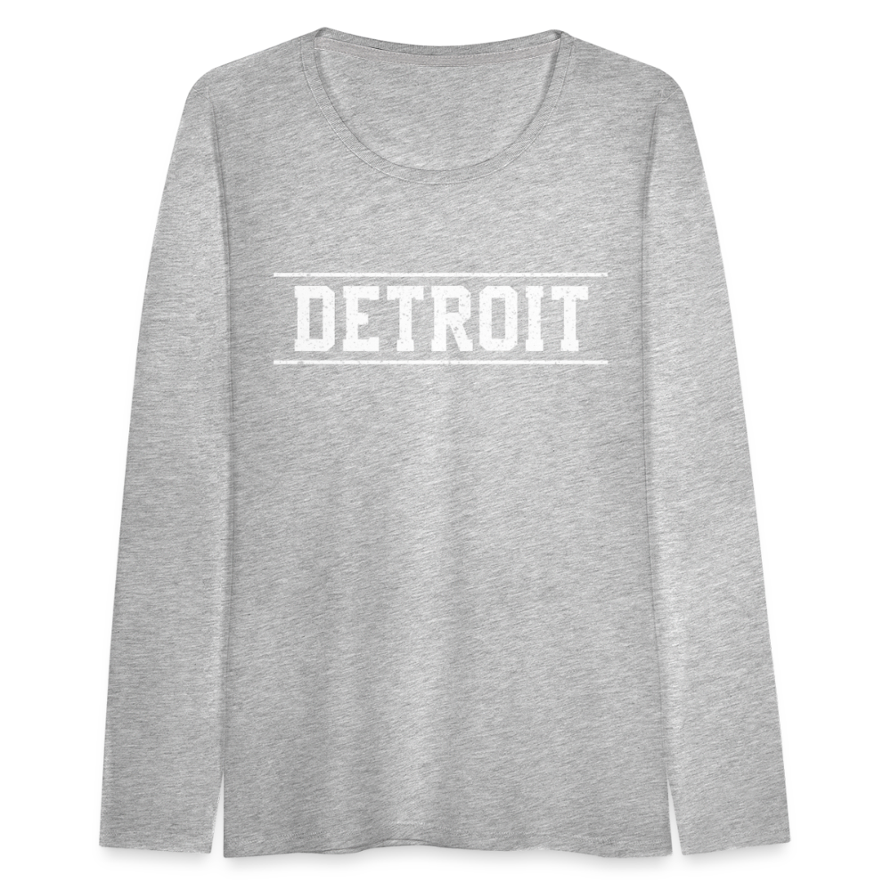 Detroit Women's Premium Long Sleeve T-Shirt - heather gray