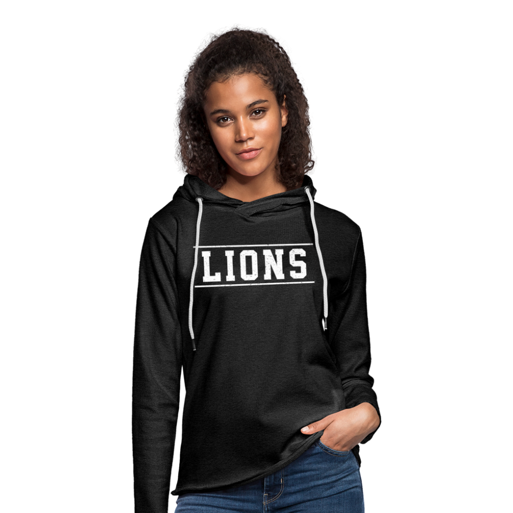 Lions Unisex Lightweight Terry Hoodie - charcoal grey