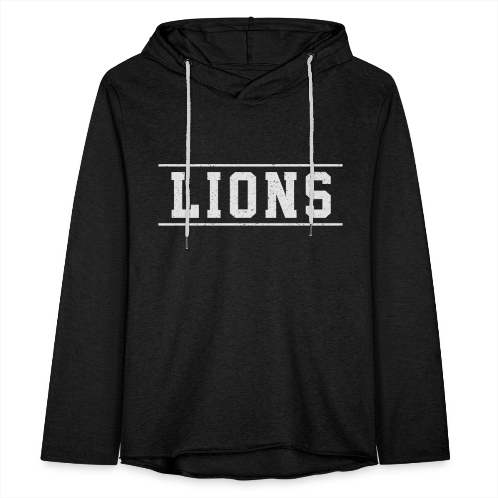 Lions Unisex Lightweight Terry Hoodie - charcoal grey