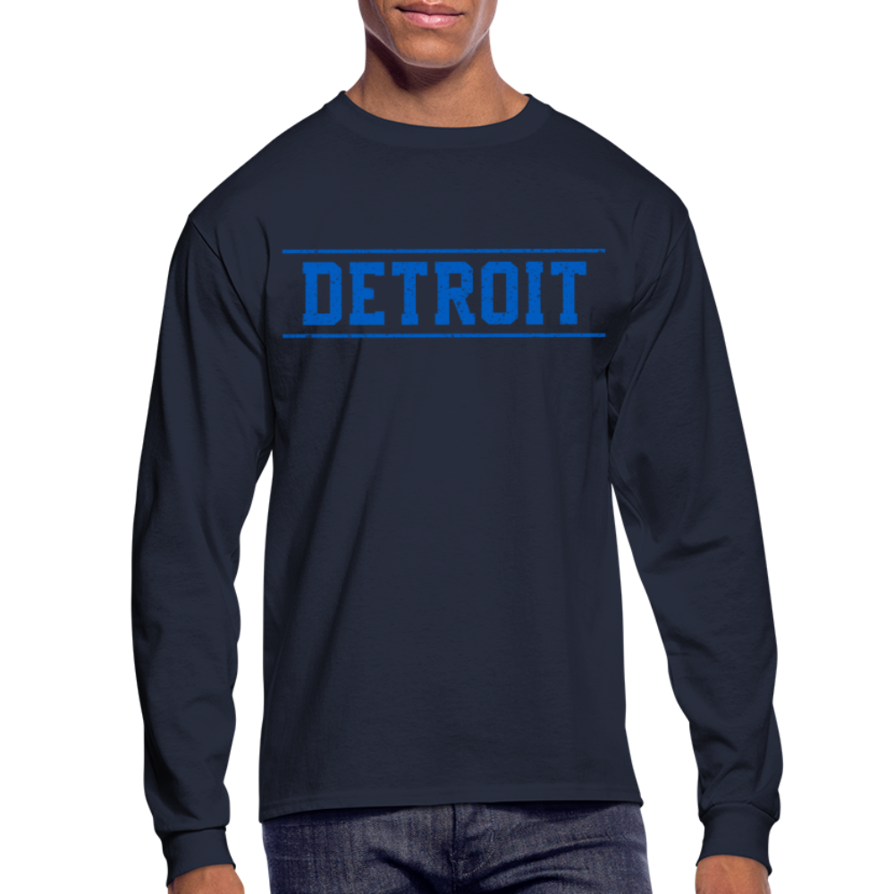 Detroit Men's Long Sleeve T-Shirt - navy