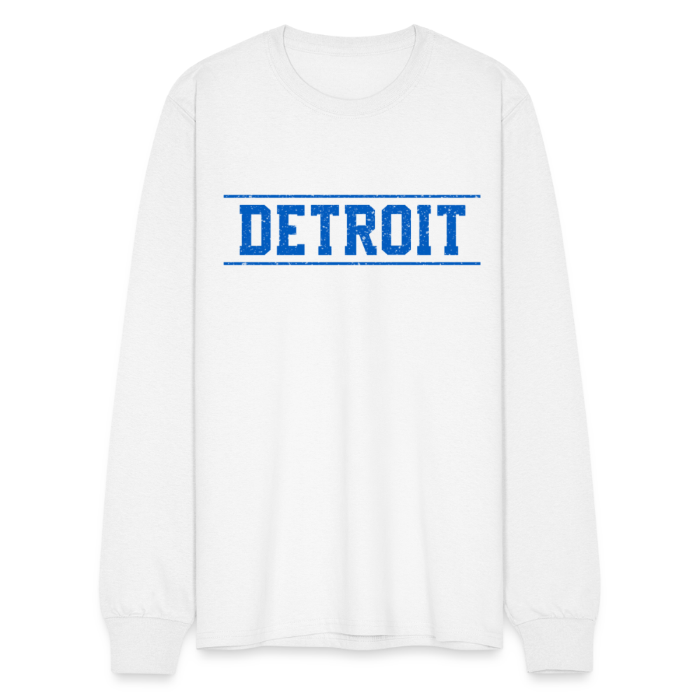 Detroit Men's Long Sleeve T-Shirt - white