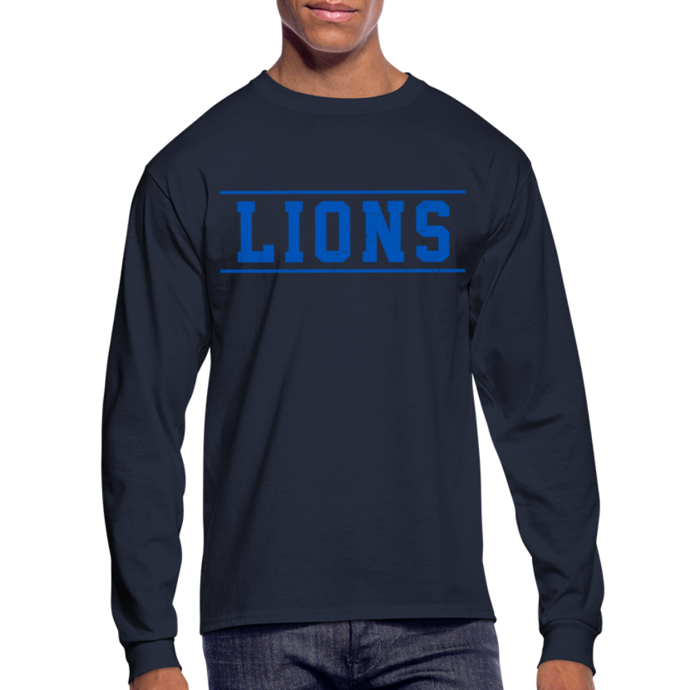 Lions Men's Long Sleeve T-Shirt - navy