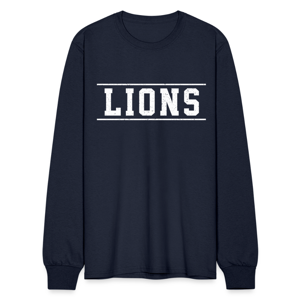 Lions Men's Long Sleeve T-Shirt - navy