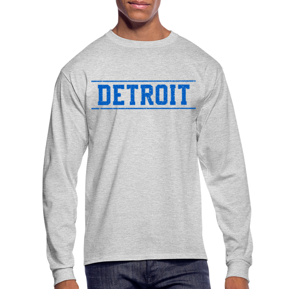 Detroit Men's Long Sleeve T-Shirt - heather gray