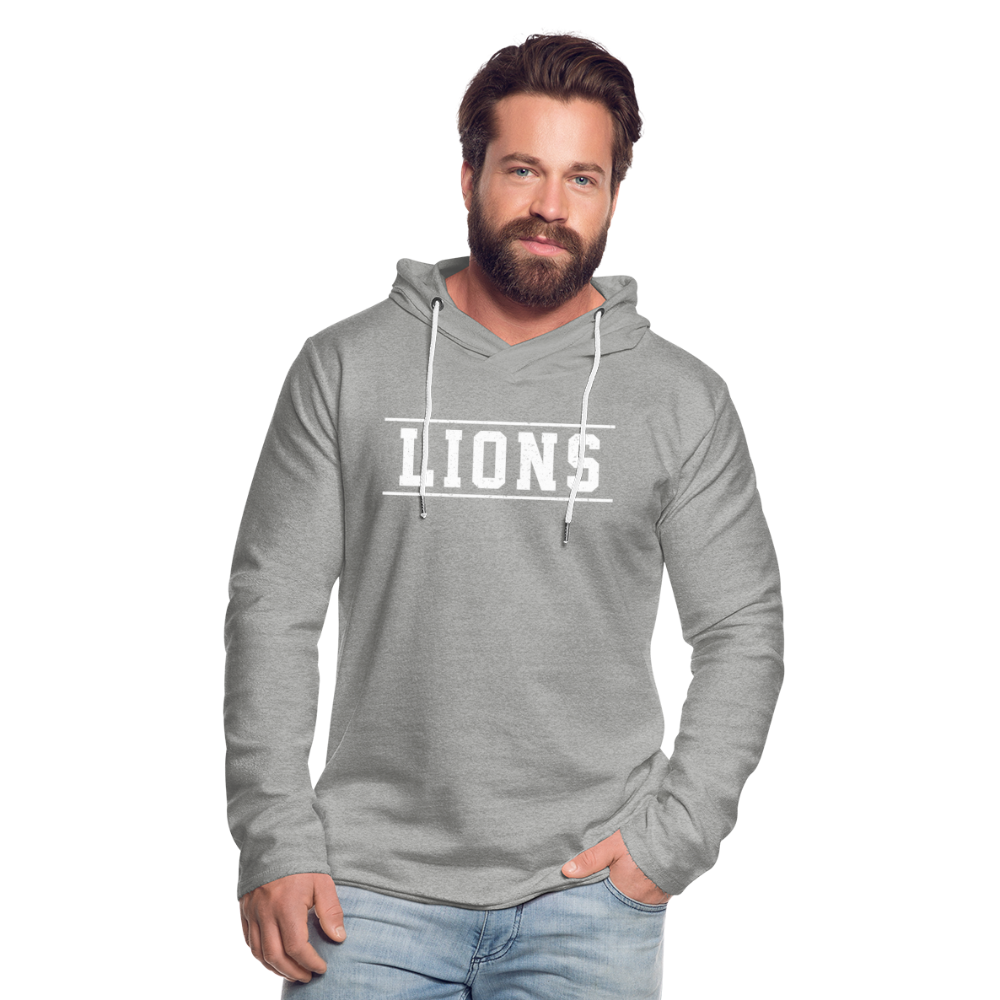 Lions Unisex Lightweight Terry Hoodie - heather gray