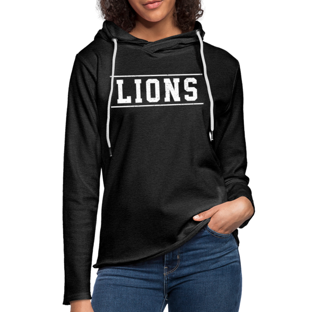 Lions Unisex Lightweight Terry Hoodie - charcoal grey