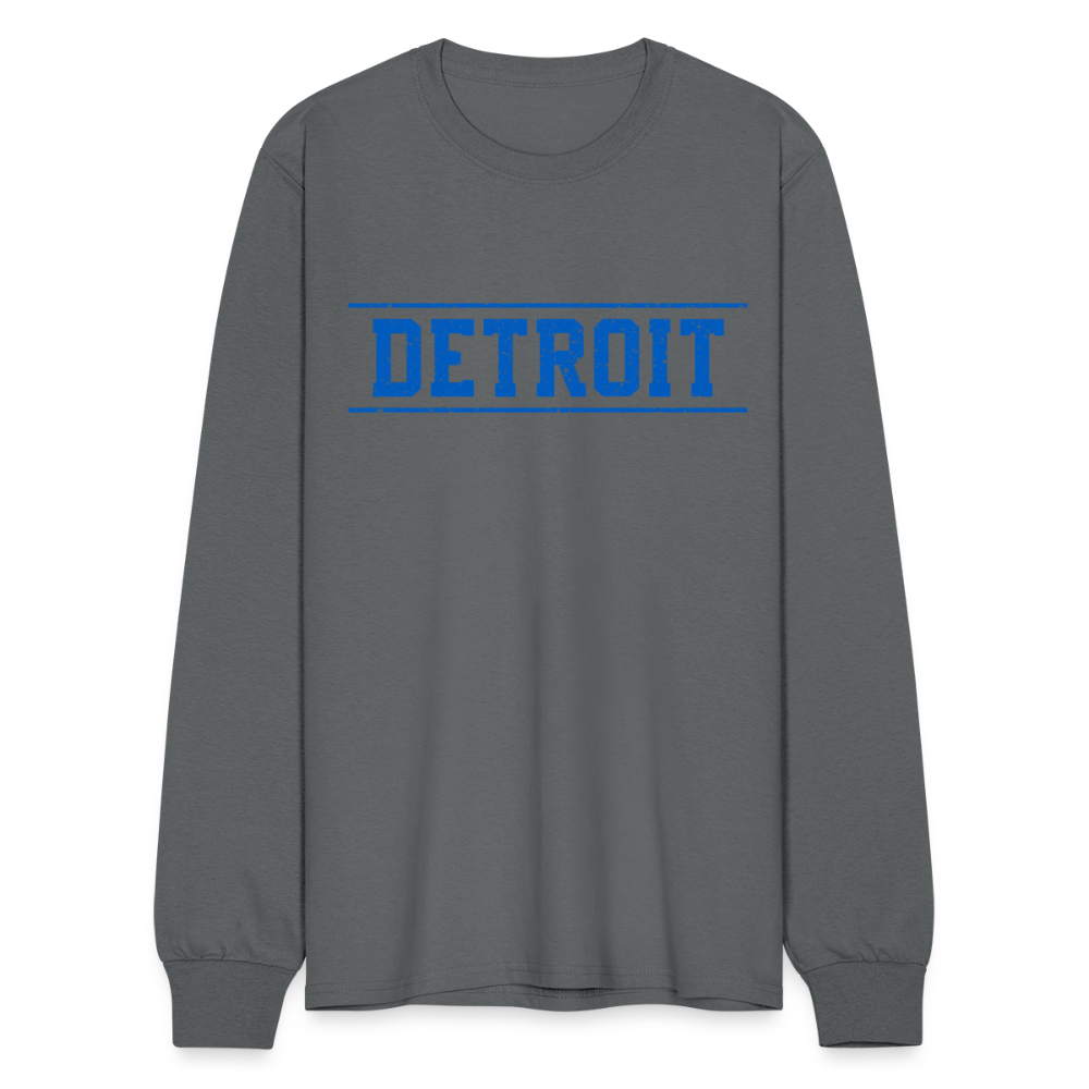 Detroit Men's Long Sleeve T-Shirt - charcoal