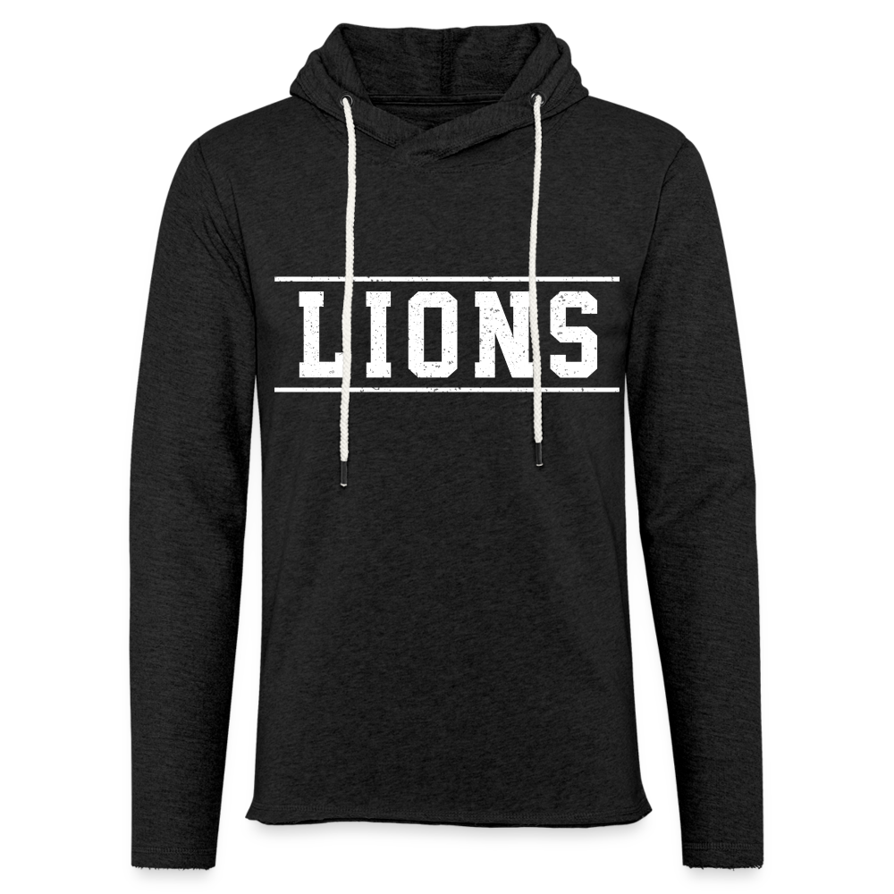 Lions Unisex Lightweight Terry Hoodie - charcoal grey