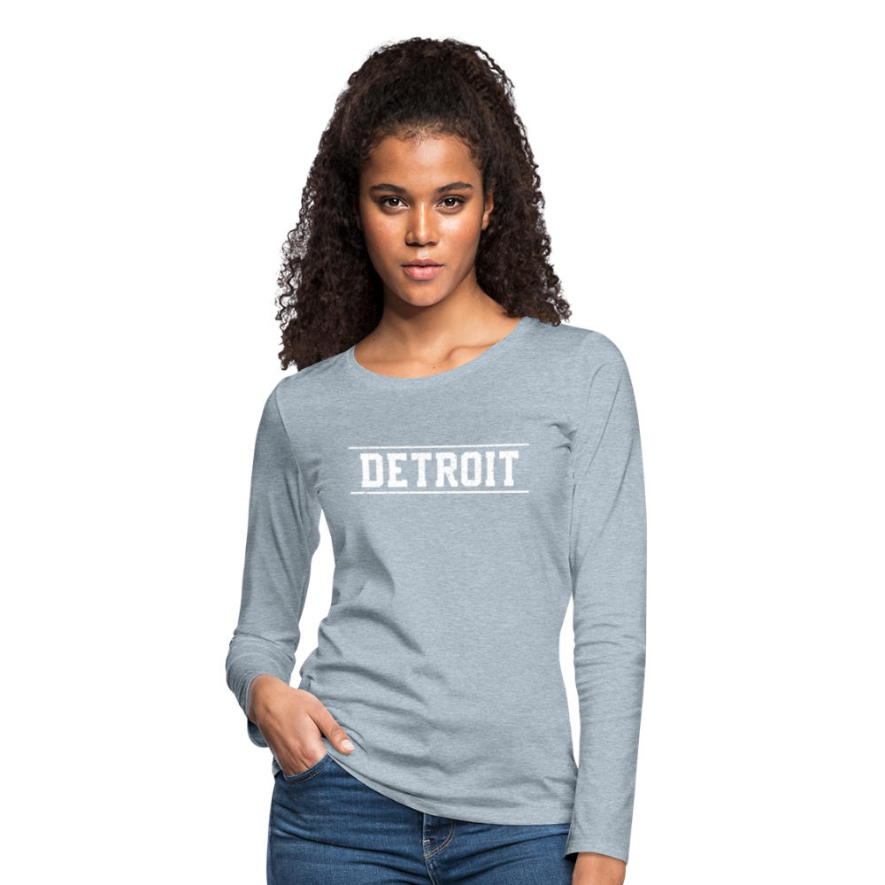 Detroit Women's Premium Long Sleeve T-Shirt - heather ice blue