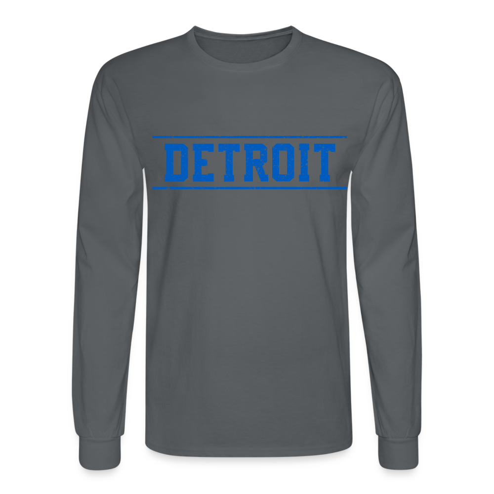 Detroit Men's Long Sleeve T-Shirt - charcoal