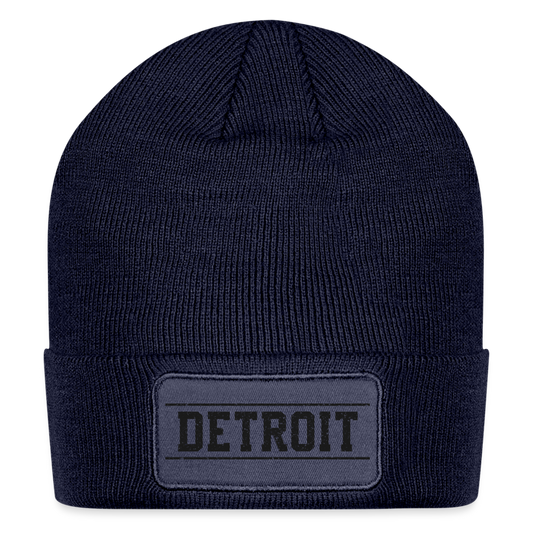 Detroit Patch Beanie - navy