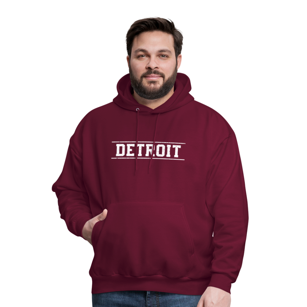 Detroit Men's Hoodie - burgundy