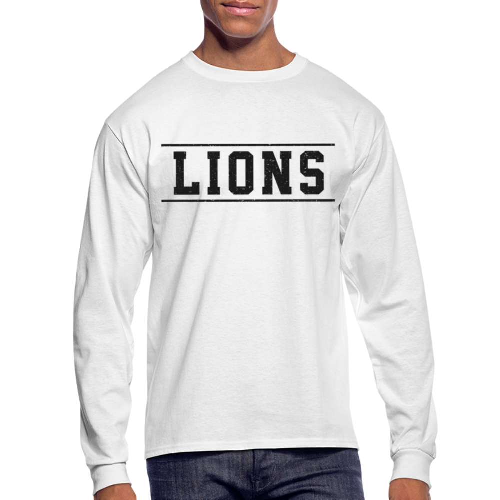 Lions Men's Long Sleeve T-Shirt - white