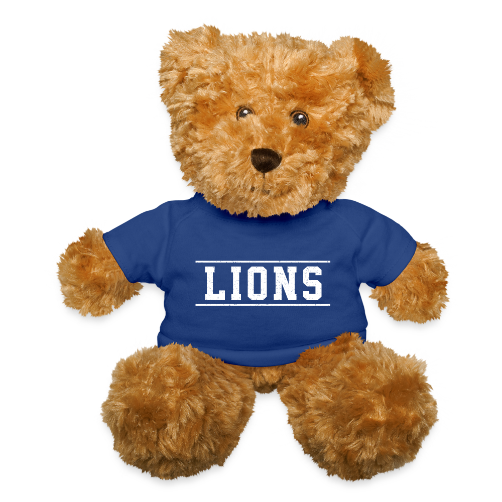 Lions Teddy Bear - royal blue