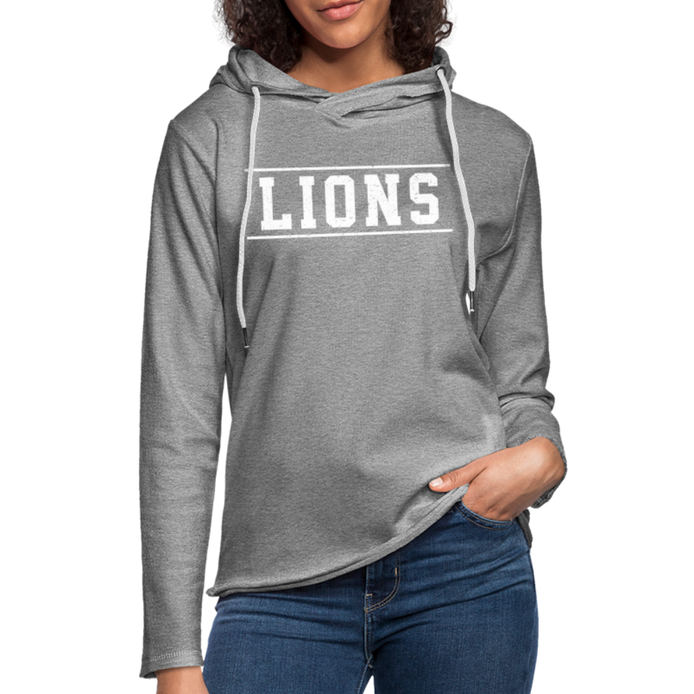 Lions Unisex Lightweight Terry Hoodie - heather gray