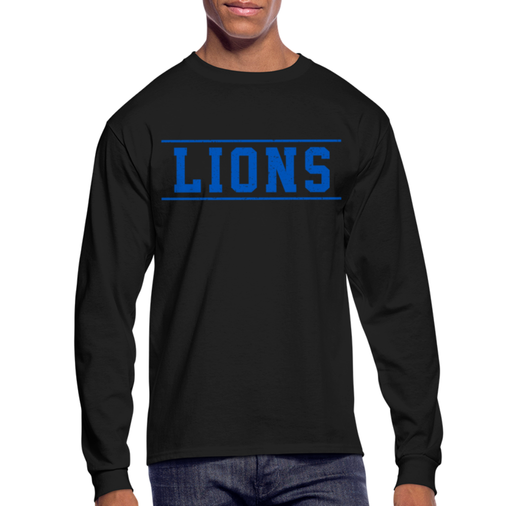 Lions Men's Long Sleeve T-Shirt - black