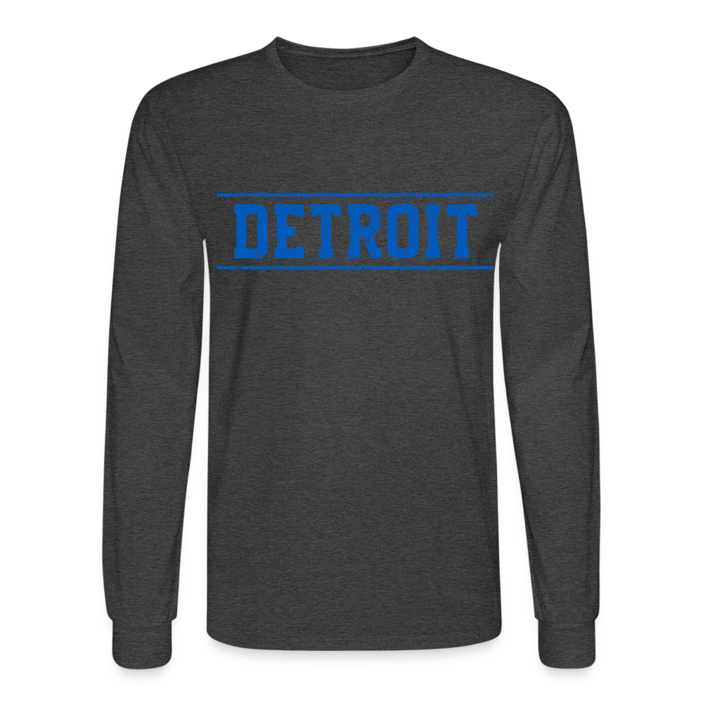 Detroit Men's Long Sleeve T-Shirt - heather black