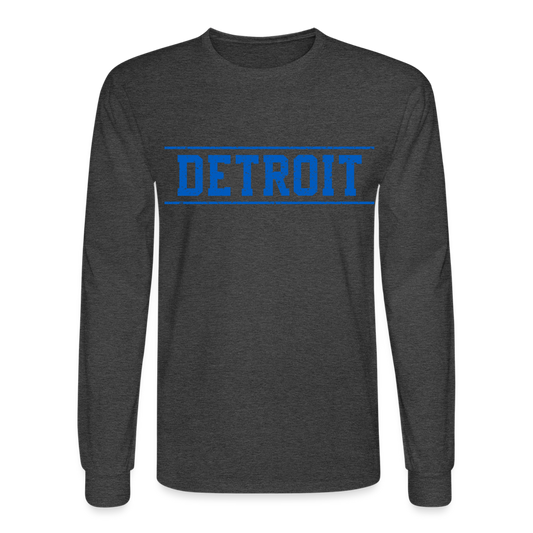 Detroit Men's Long Sleeve T-Shirt - heather black