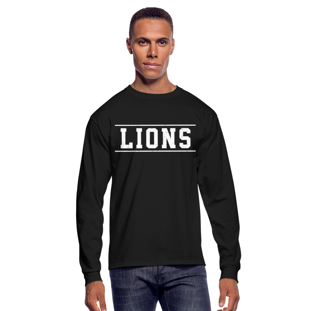 Lions Men's Long Sleeve T-Shirt - black