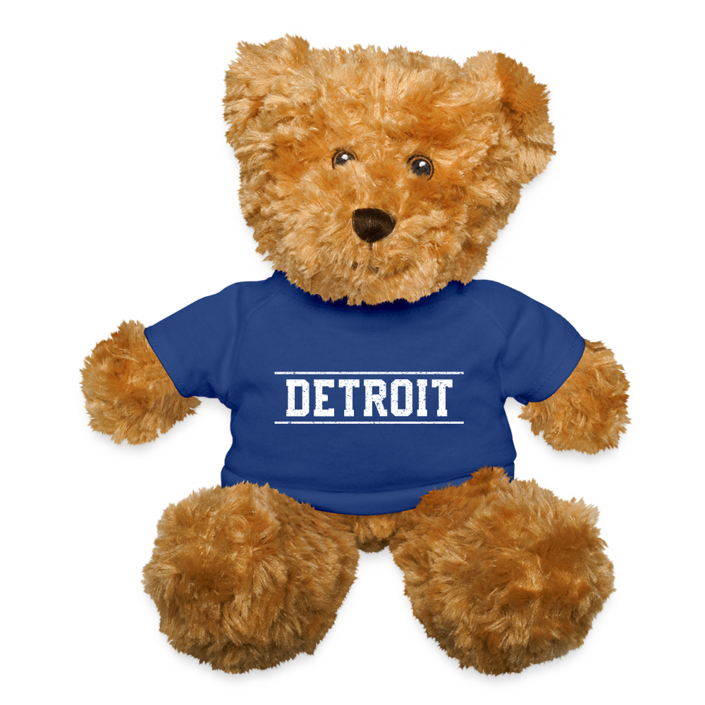 Detroit Teddy Bear - royal blue