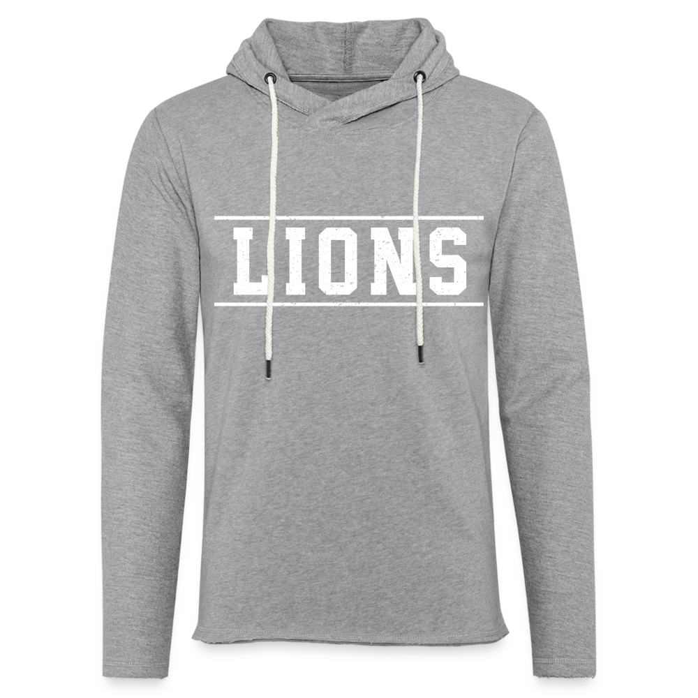 Lions Unisex Lightweight Terry Hoodie - heather gray