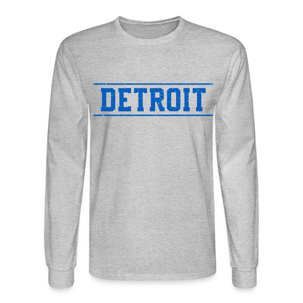 Detroit Men's Long Sleeve T-Shirt - heather gray