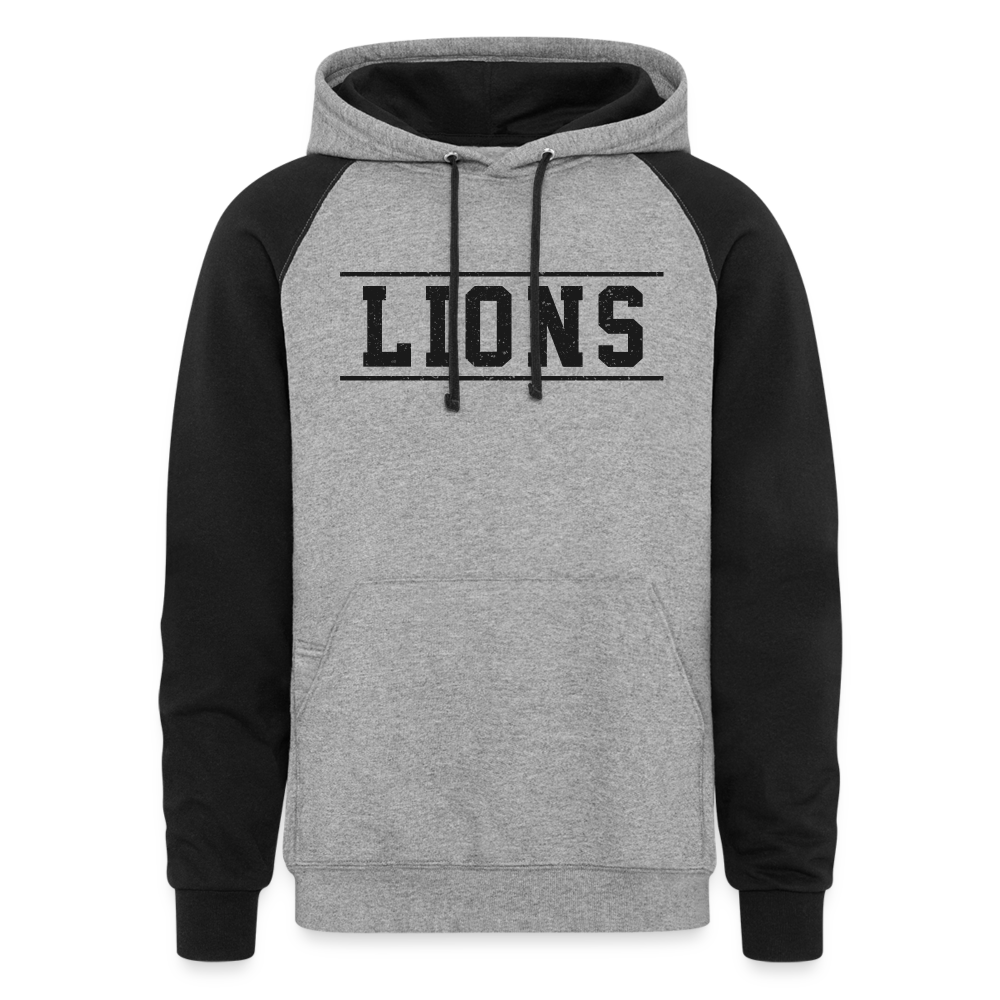 Lions Colorblock Hoodie - heather gray/black