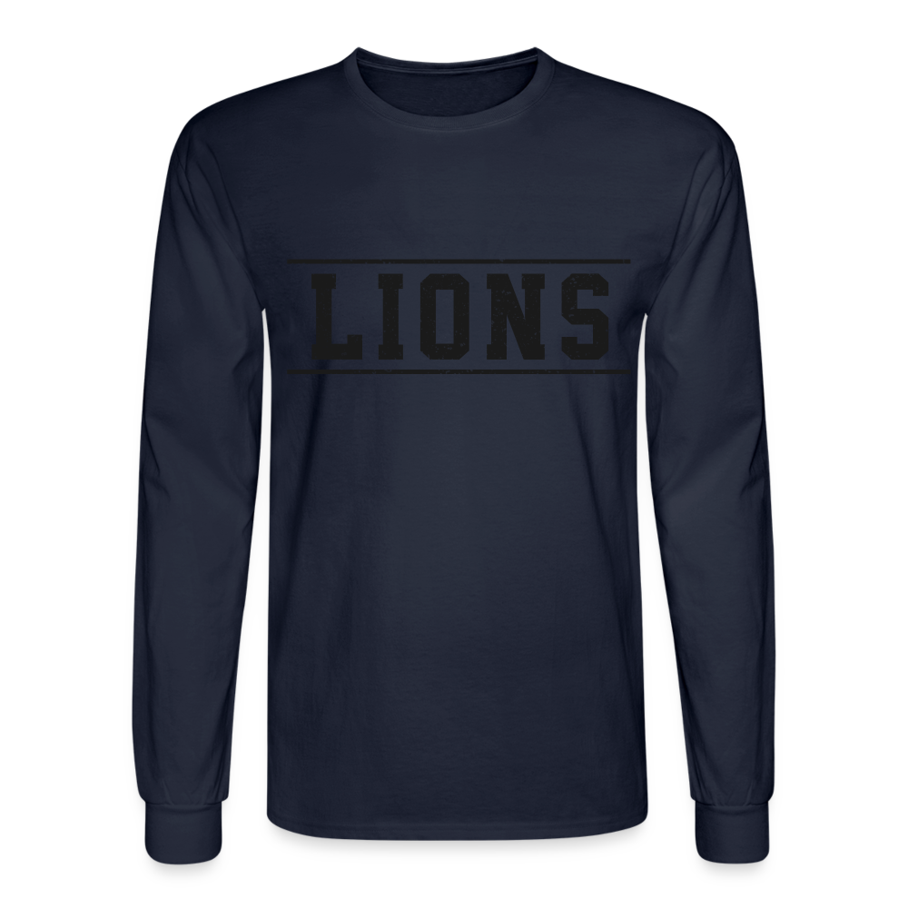 Lions Men's Long Sleeve T-Shirt - navy