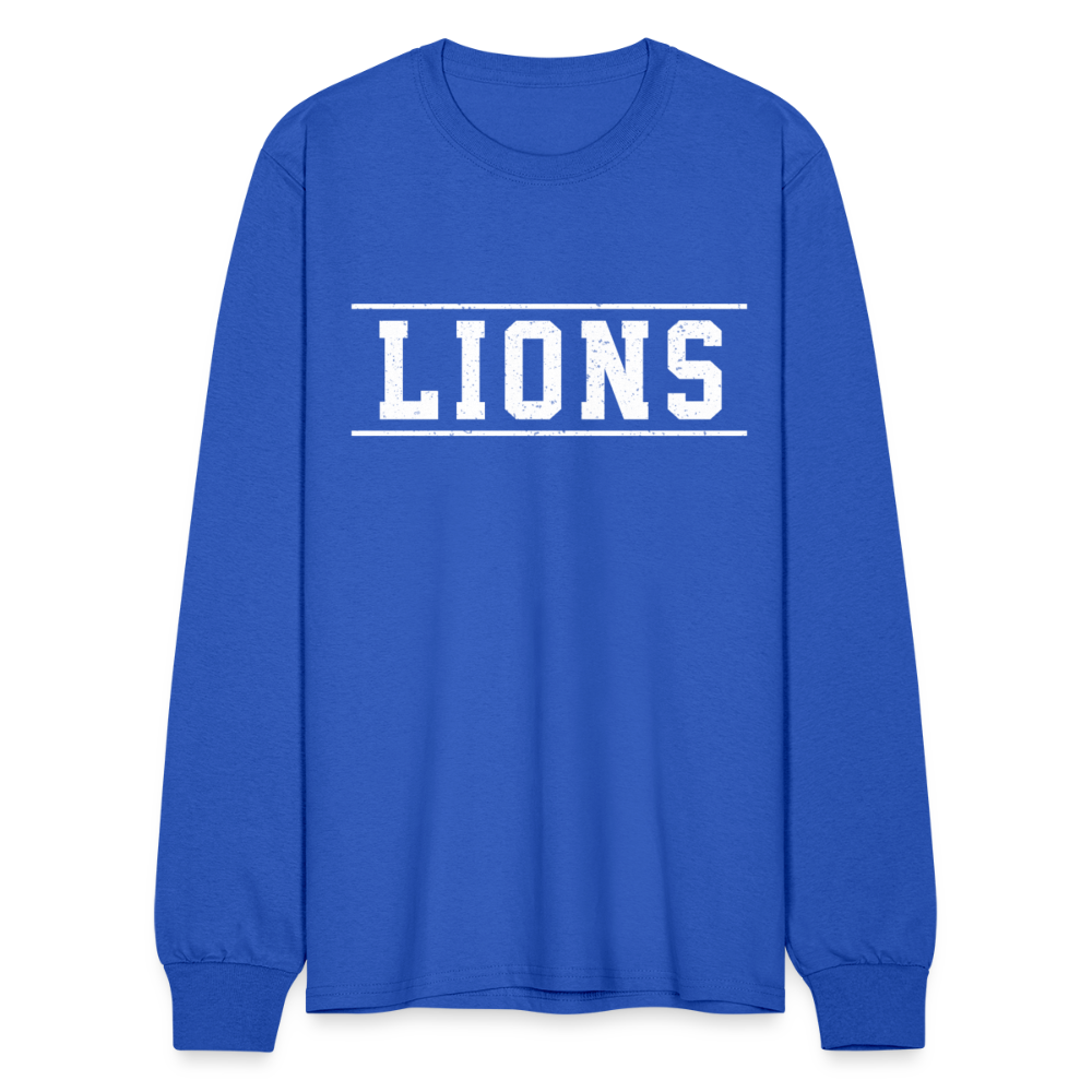 Lions Men's Long Sleeve T-Shirt - royal blue