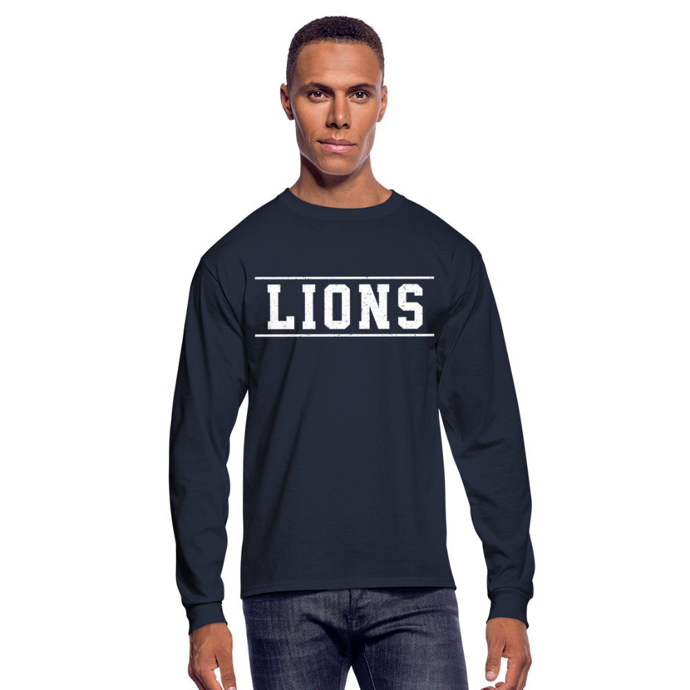 Lions Men's Long Sleeve T-Shirt - navy