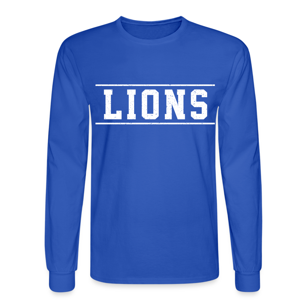 Lions Men's Long Sleeve T-Shirt - royal blue