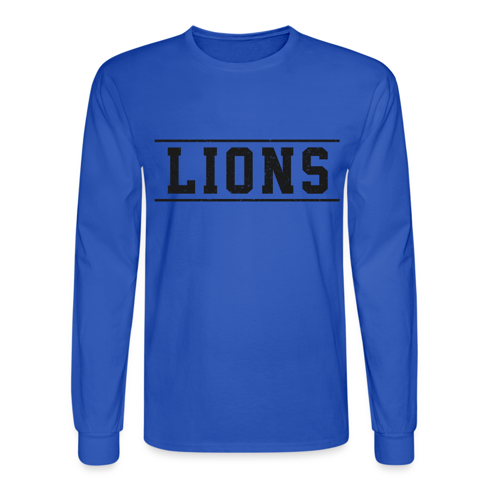 Lions Men's Long Sleeve T-Shirt - royal blue