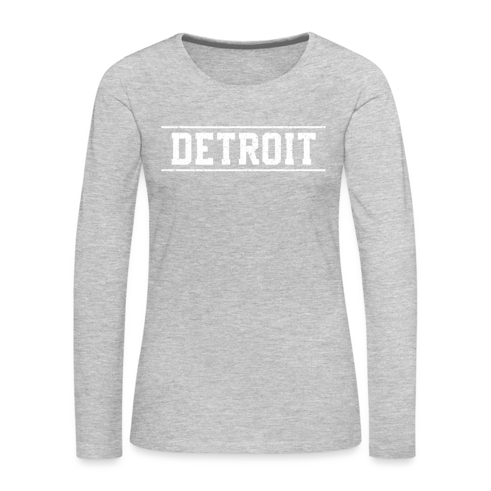 Detroit Women's Premium Long Sleeve T-Shirt - heather gray