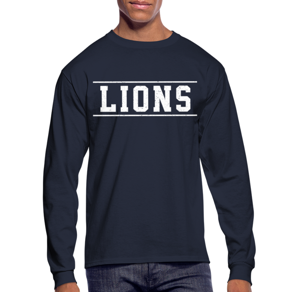 Lions Men's Long Sleeve T-Shirt - navy