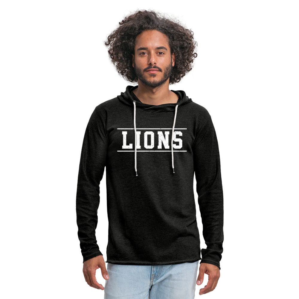 Lions Unisex Lightweight Terry Hoodie - charcoal grey