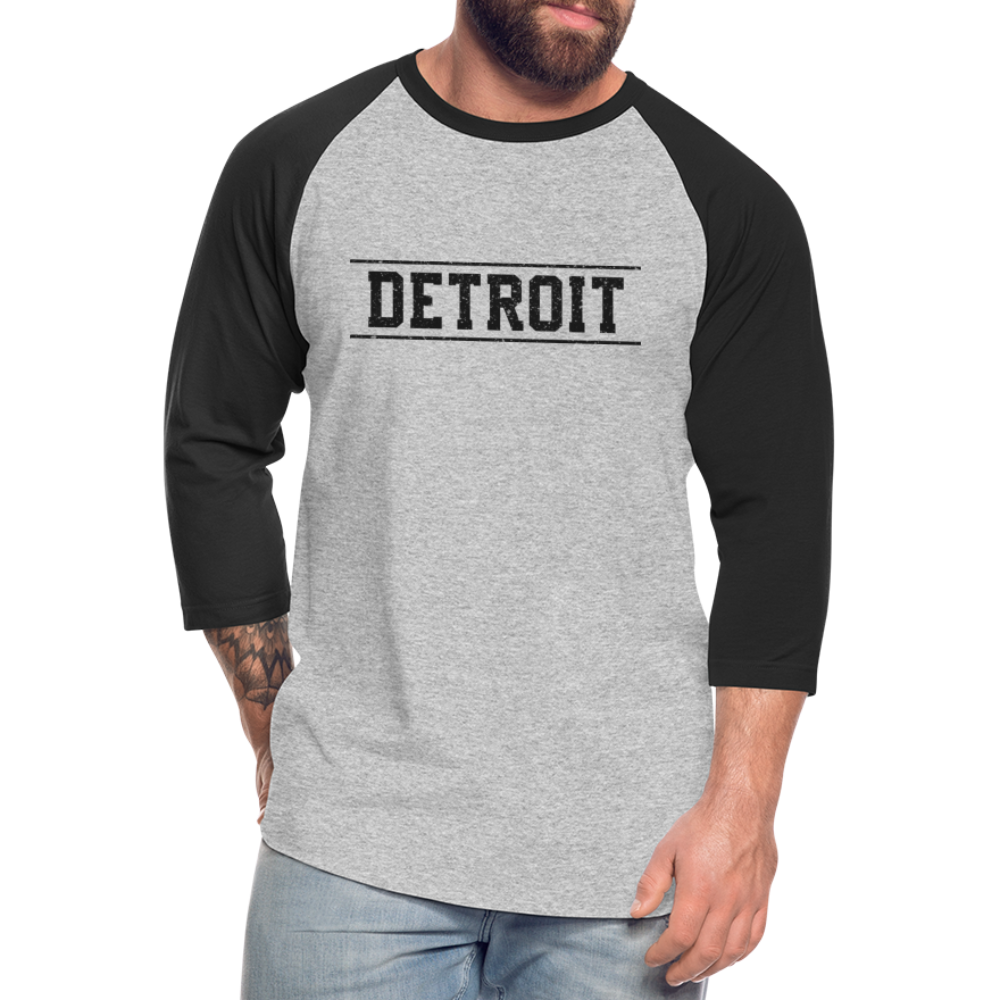 Detroit Baseball T-Shirt - heather gray/black